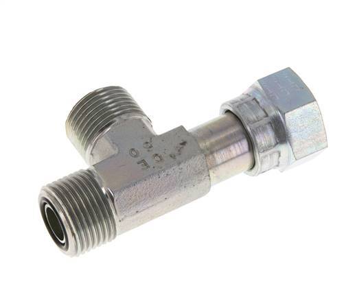 UN 1-3/16''-12 F/M Verzinktes Stahl T-Stück ORFS mit Überwurfmutter 400 Bar - Hydraulisch
