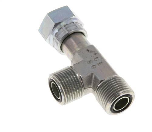 UN 1-3/16''-12 F/M Verzinktes Stahl T-Stück ORFS mit Überwurfmutter 400 Bar - Hydraulisch