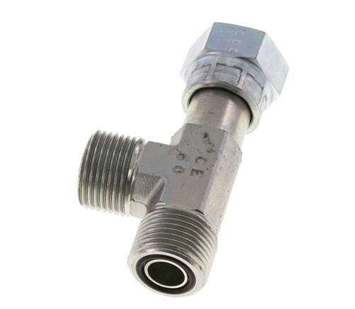 UN 1-3/16''-12 F/M Verzinktes Stahl T-Stück ORFS mit Überwurfmutter 400 Bar - Hydraulisch