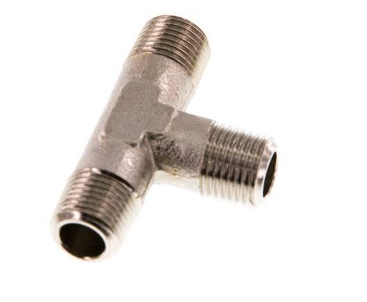 R 1/8'' Male Nickel plated Brass Tee 16 Bar [5 Pieces]