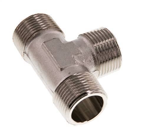 R 3/4'' T-Stück aus vernickeltem Messing 16 bar