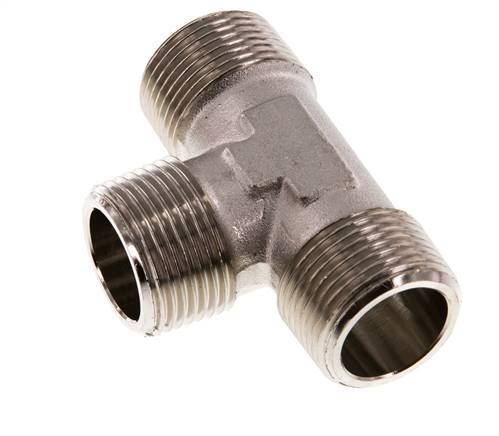 R 3/4'' T-Stück aus vernickeltem Messing 16 bar