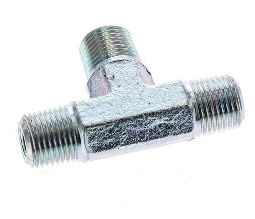 1/8'' NPT-Außengewinde Verzinktes Stahl-T-Stück 345 - Hydraulisch