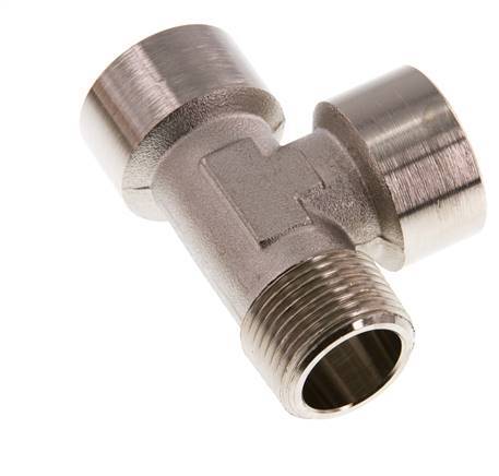 R 3/4'' x G 3/4'' M/F T-Stück aus vernickeltem Messing 16 bar