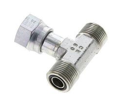 UN 13/16''-16 M/F Zinc plated Steel Tee ORFS with union nut 630 Bar - Hydraulic