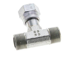 UN 13/16''-16 M/F Zinc plated Steel Tee ORFS with union nut 630 Bar - Hydraulic