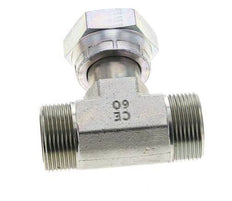 UN 1-7/16''-12 M/F Verzinktes Stahl T-Stück ORFS mit Überwurfmutter 400 Bar - Hydraulisch