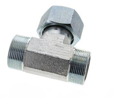 UN 1-11/16''-12 M/F Verzinktes Stahl T-Stück ORFS mit Überwurfmutter 250 Bar - Hydraulisch