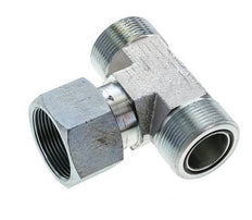UN 1-11/16''-12 M/F Verzinktes Stahl T-Stück ORFS mit Überwurfmutter 250 Bar - Hydraulisch
