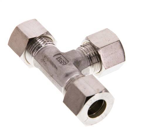 12L Edelstahl T-Kompressionsverschraubung 315 Bar DIN 2353