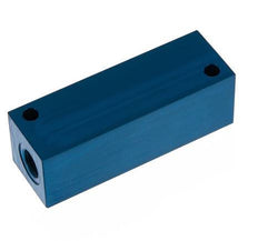 4xG 1/4'' Aluminium Verteilerblock einseitig 16 bar