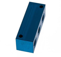 4xG 1/4'' Aluminium Verteilerblock einseitig 16 bar