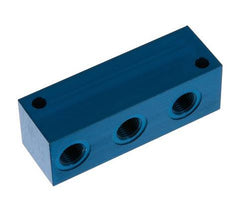 4xG 1/4'' Aluminium Verteilerblock einseitig 16 bar