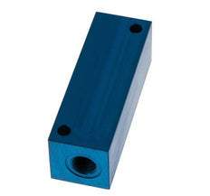 4xG 1/4'' Aluminium Verteilerblock einseitig 16 bar
