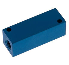 4xG 1/8'' Aluminium Verteilerblock einseitig 16 bar