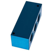 4xG 3/4'' Aluminium Verteilerblock einseitig 16 bar