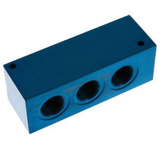 4xG 3/4'' Aluminium Verteilerblock einseitig 16 bar