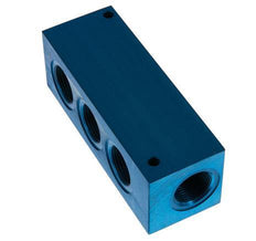 4xG 3/4'' Aluminium Verteilerblock einseitig 16 bar