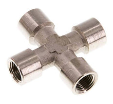 G 1/8'' Female Nickel plated Brass Cross 16 Bar [2 Pieces]