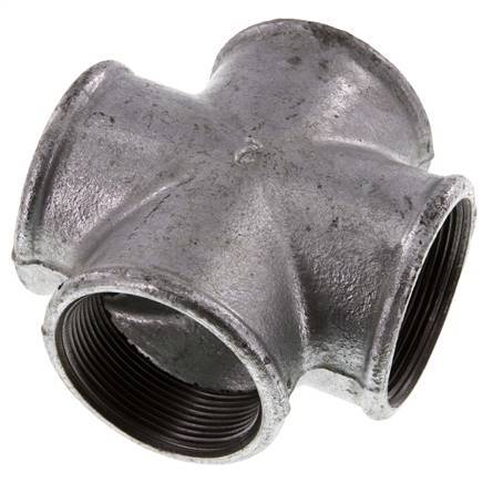Rp 2'' Female Zinc plated Cast iron Cross 25 Bar