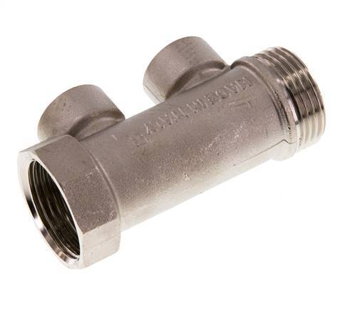 G 1'' x 2xG 1/2'' F/M/F Nickel plated Brass Distributor pipes 10 Bar