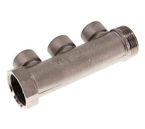 G 1'' x 3xG 1/2'' F/M/F Vernickeltes Messing Verteilerrohre 10 Bar
