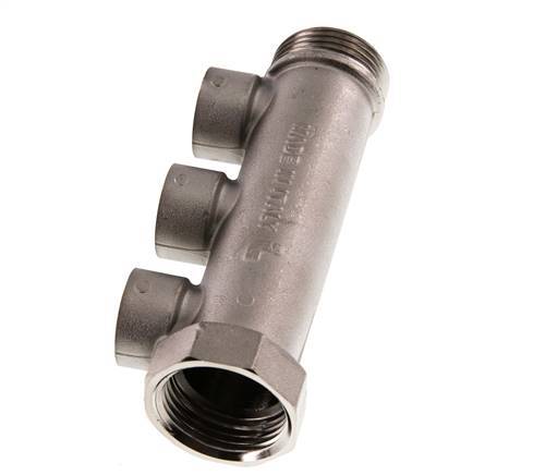 G 1'' x 3xG 1/2'' F/M/F Vernickeltes Messing Verteilerrohre 10 Bar
