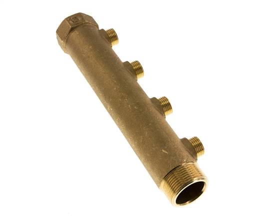 G 1 1/4'' x 4xG 1/2'' F/M/M Verteilerrohre aus Messing 10 Bar