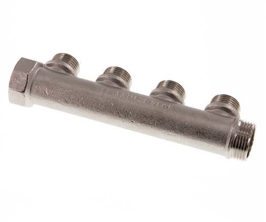 G 3/4'' x 4xG 1/2'' F/M/M Nickel plated Brass Distributor pipes 10 Bar