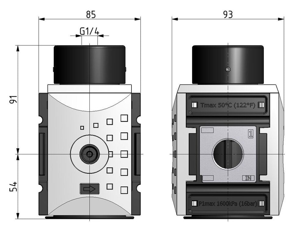Pressure Regulator Pilot Operated G3/4'' 14600 l/min 0.5-16.0bar/7-232psi PA Futura 4