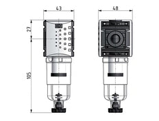 Mikrofilter 0,01 Mikrometer G1/4'' 190l/min Futura 0