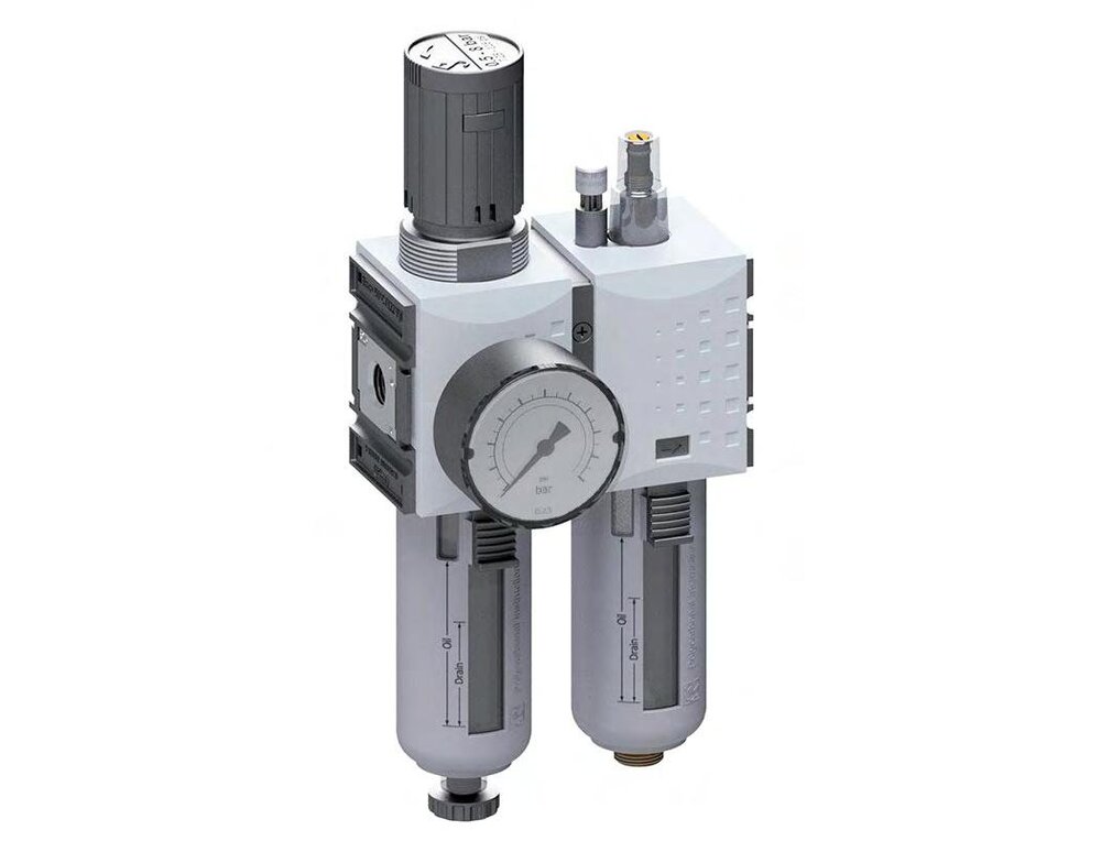 FRL 2-Part G3/8'' 1750 l/min 0.5-8.0bar/7-116psi Semi-Auto Metal Futura 1