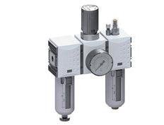 FRL 3-Part G3/8'' 1750 l/min 0.1-1.0bar/1-14psi Semi-Auto Polycarbonate Futura 1