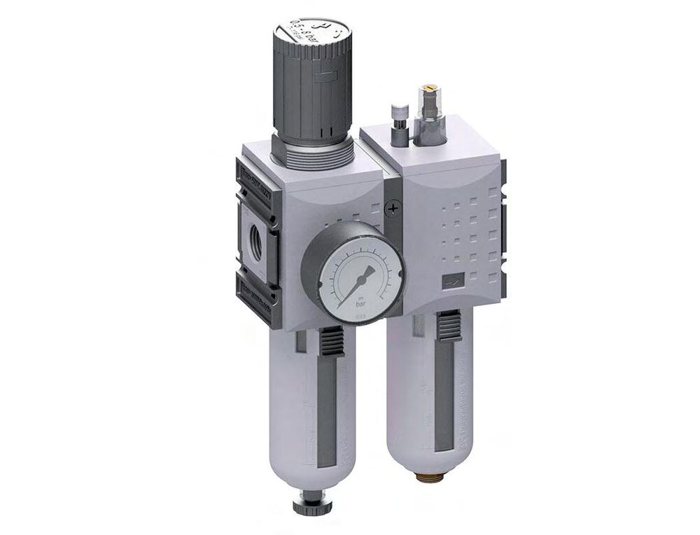 FRL 2-Teilig G3/8'' 3500l/min 0.2-4.0bar/3-58psi Auto Polycarbonat Futura 2