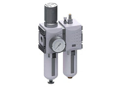 FRL 2-Teilig G3/8'' 3500l/min 0.5-10.0bar/7-145psi Halbautomatisch Polycarbonat Futura 2