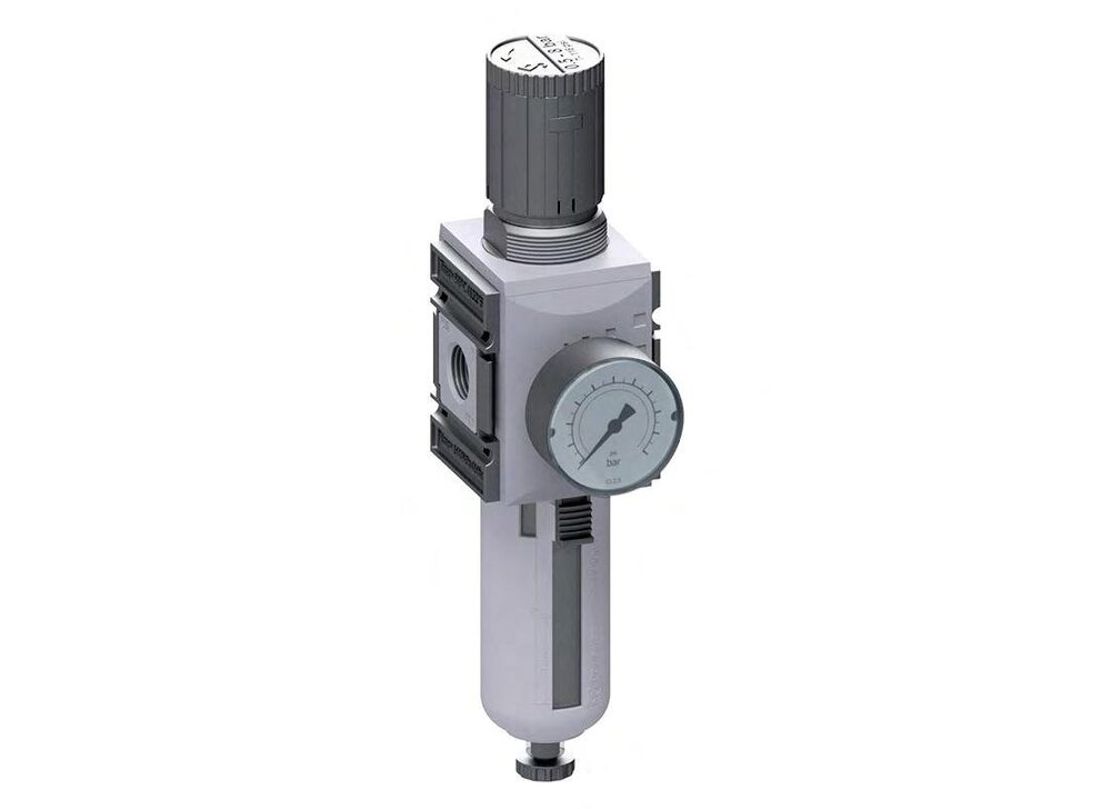 Filter-Regulator G1/2'' 5200 l/min 0.5-10.0bar/7-145psi Semi-Auto Metal Futura 2