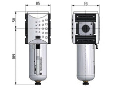 Filter 5microns G3/4'' 8000l/min Auto (Geschlossen ohne Druck) Polycarbonat Futura 4