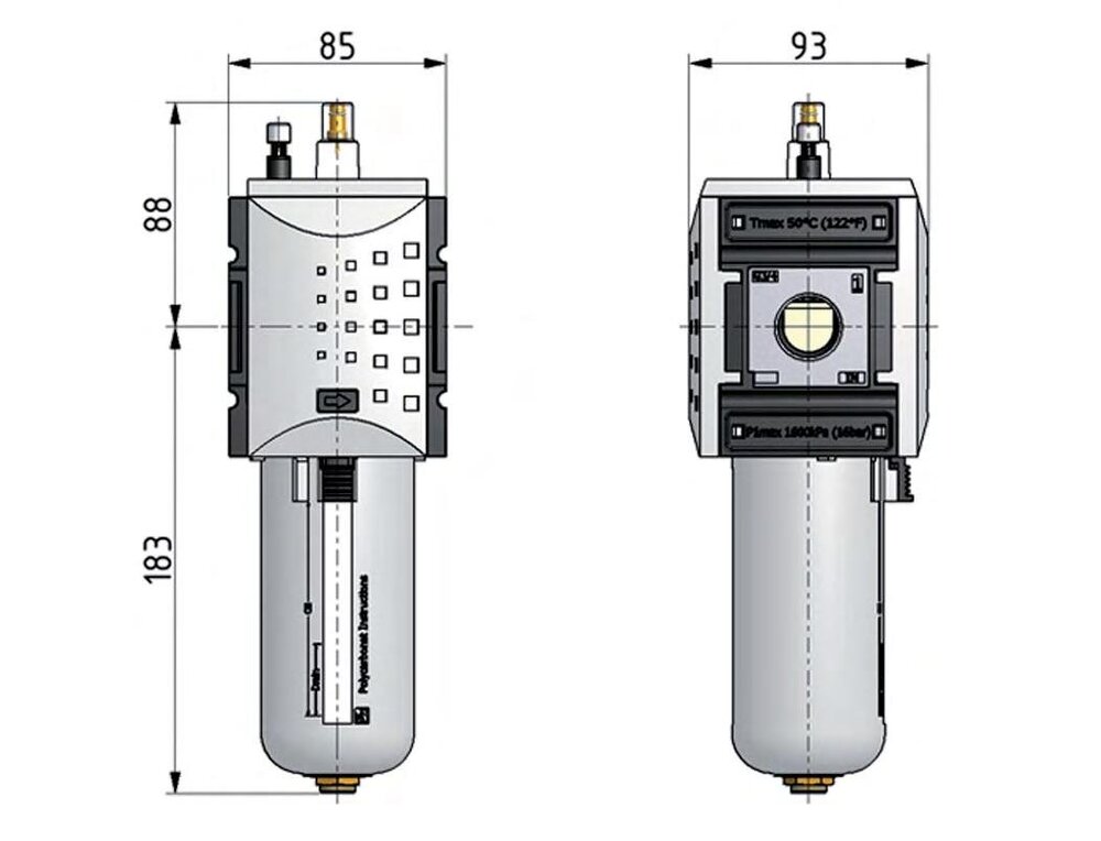 Lubricator G1'' Polycarbonate Futura 4