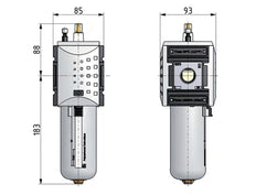 Lubricator G1'' Polycarbonate Futura 4