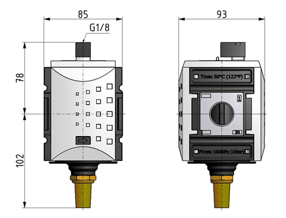3/2 Valve G3/4 Pneumatic Operated 12500 l/min Futura 4