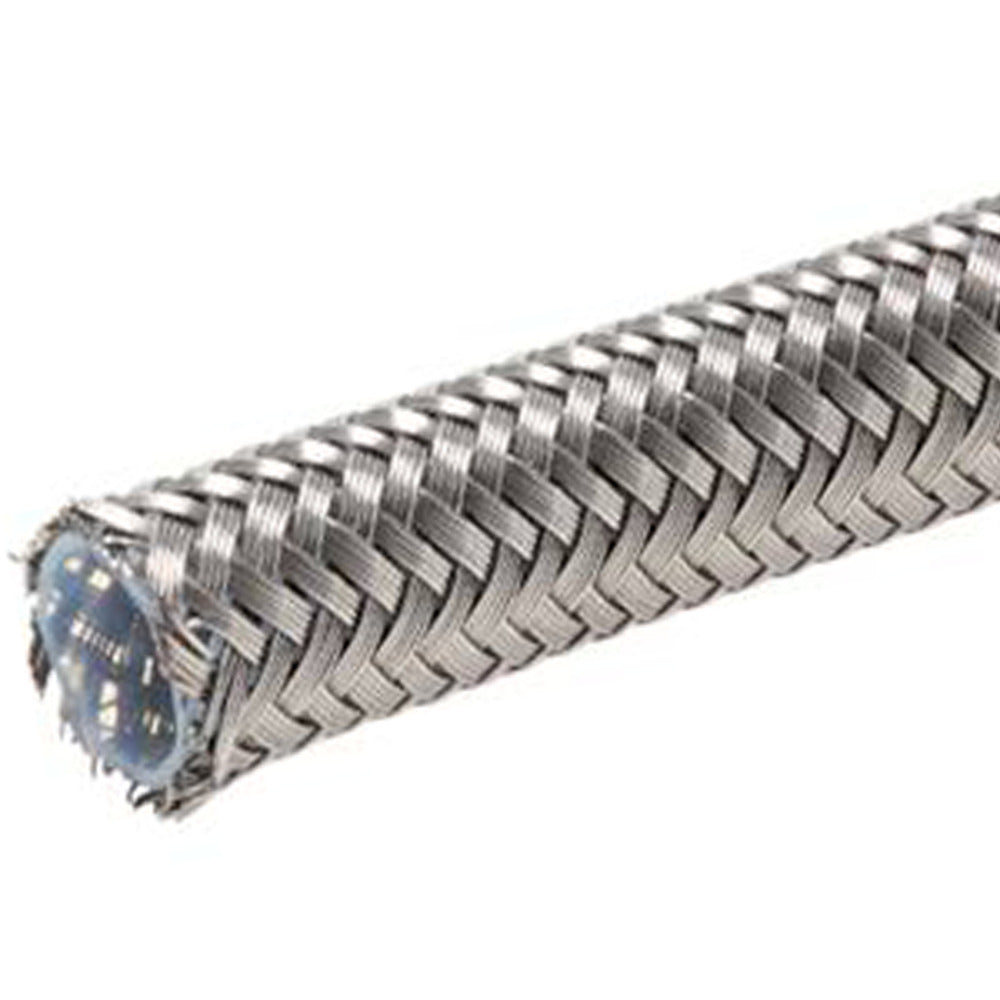 Chemikalienbeständiger Spezial-Teflonschlauch mit Stahlumflechtung 25,6 mm (ID) 3 m