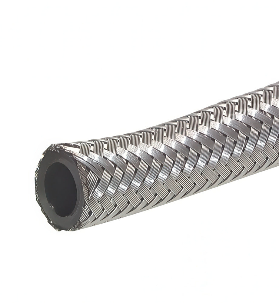 Oil & fuel hose with stainless steel braiding 21x30 mm 10 m