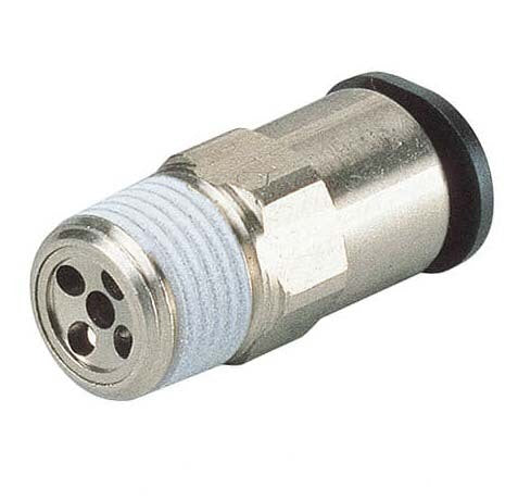 IN 6mm x OUT R1/8" Straight 1.2mm Orifice Meter-In Check Valve