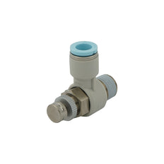 8mm - R1/4" Elbow Clean-Room Package Pneumatic Needle Valve