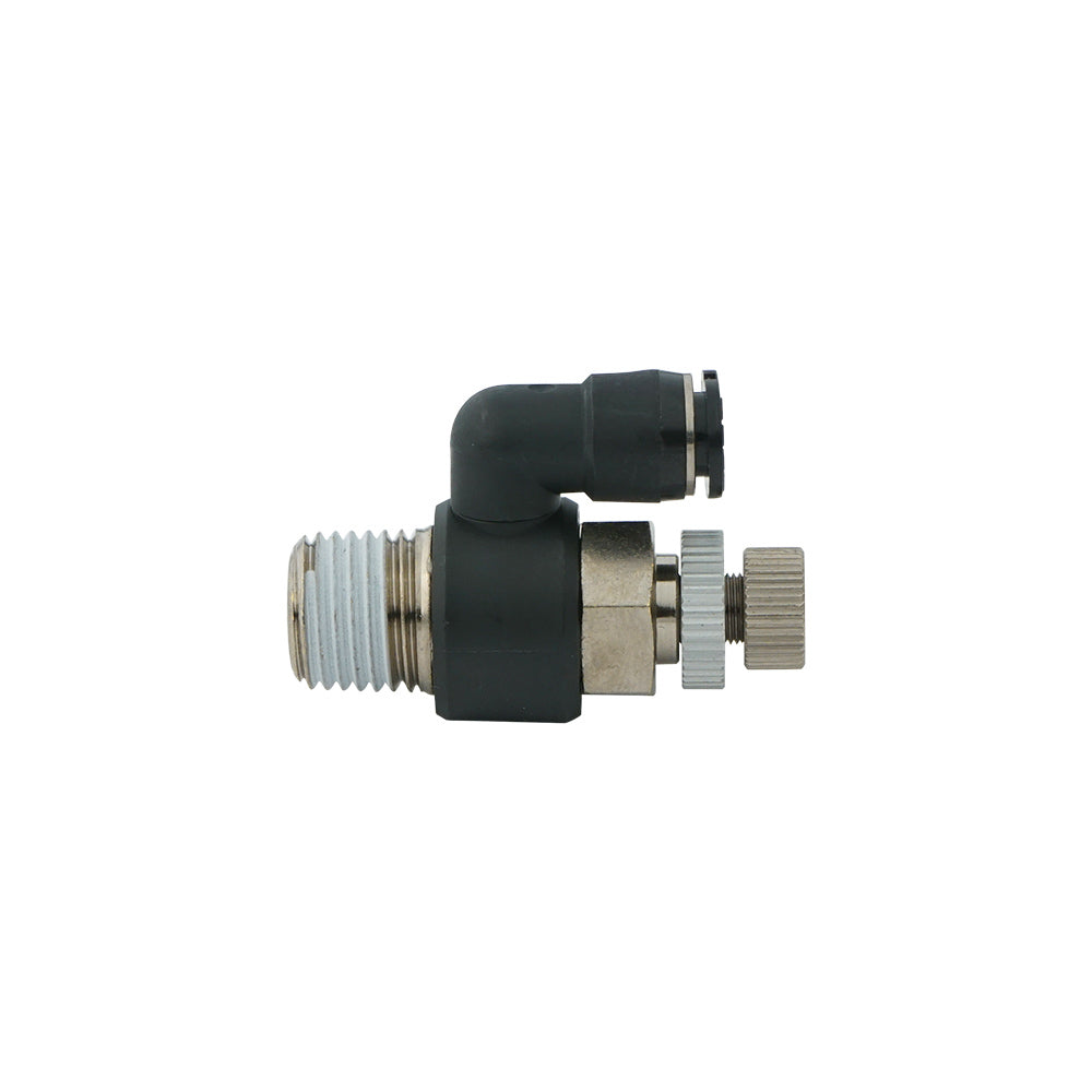 3/8" - R1/4" Meter-In Rotatable Flow Control Valve