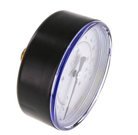 Pressure Gauge 80mm 0 - 12 Bar R 1/4"