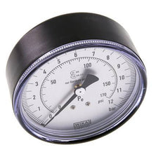 Pressure Gauge 80mm 0 - 12 Bar R 1/4"