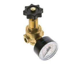 Wasser- und Luftdruckminderer Messing G1/4'' 2,5 l/min 0,5-6 bar/7-87psi
