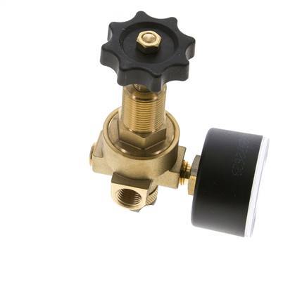 Wasser- und Luftdruckminderer Messing G1/4'' 2,5 l/min 0,5-16 bar/7-232psi