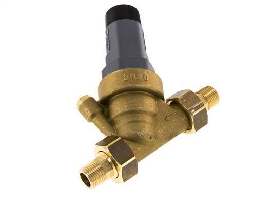 Wasser Druckminderer Messing R1/2'' 33 L/min 1.5-6 Bar/22-87Psi Trinkwasser